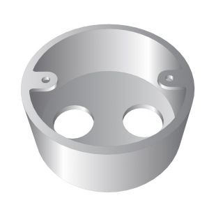 20mm 2 Hole BZP Conduit Loop In Box